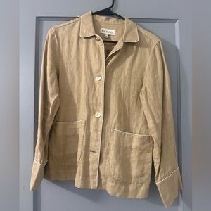 Alex Mill Beige Casual Jacket with White Trim